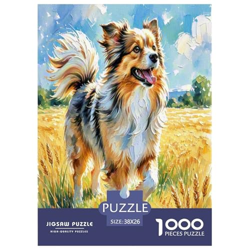 Xishi Hund 1000 Teile Tierhund Puzzles Premium Quality Pädagogisch - Home Room Decoration Unterhaltung Für Erwachsene Und Kinder Buntes Spielzeug 38x26cm/1000pcs von MMDASBVPE