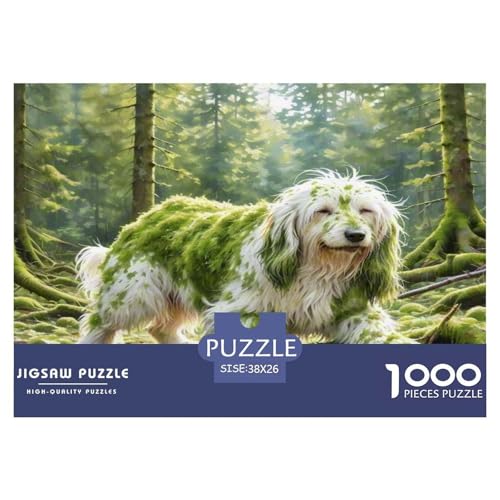 Xishi Hund 1000-teiliges Tierhund Puzzles Premium Quality Familienspiel - Home Room Decoration Erwachsene Und Kinder Buntes Spielzeug 38x26cm/1000pcs von MMDASBVPE