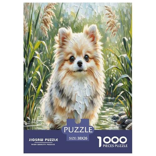Xishi Hund 1000-teiliges Tierhund Puzzles Premium Quality Pädagogisch - Home Room Decoration Erwachsene Und Kinder Wertvoll Geschenk Für 38x26cm/1000pcs von MMDASBVPE