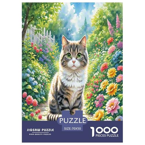 amerikanische Shorthair 1000 Teile Tier Puzzles Premium Quality Pädagogisch - Home Room Decoration Für Erwachsene Und Kinder Ab 12 Jahren Wertvoll Geschenk Für 70x50cm/1000pcs von MMDASBVPE
