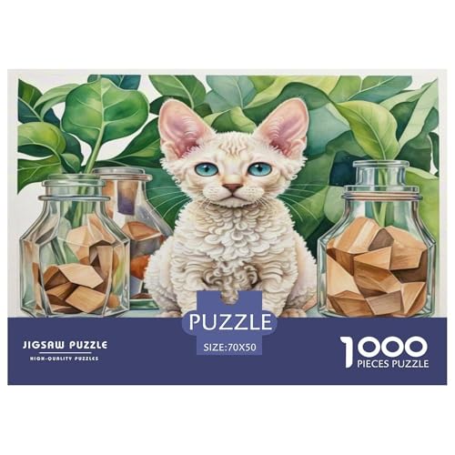 von Devon Rex 1000 Teile Tier Puzzles Premium Quality Pädagogisch - Home Room Decoration Erwachsene Und Kinder Buntes Spielzeug 70x50cm/1000pcs von MMDASBVPE