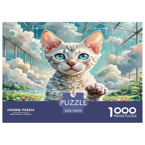 von Devon Rex 1000 Teile Tier Puzzles Premium Quality Pädagogisch - Home Room Decoration Für Erwachsene, Familien Passen Buntes Spielzeug 70x50cm/1000pcs von MMDASBVPE