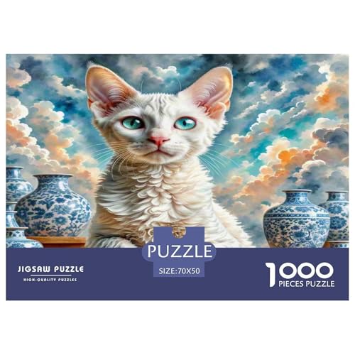 von Devon Rex 1000 Teile Tier Puzzles Premium Quality Pädagogisch - Home Room Decoration Unterhaltung Für Erwachsene Und Kinder Buntes Spielzeug 70x50cm/1000pcs von MMDASBVPE
