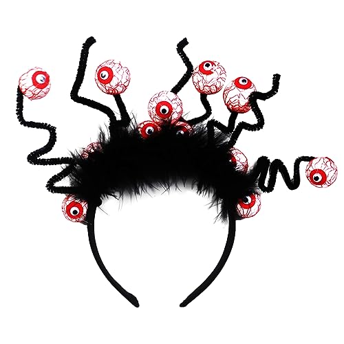 MMDOCO Alien Haarreif, Teufel Haarband, Halloween Haarreif, Kopfschmuck Accessoire Deko, Teufel Accessoire, Fascinator Stirnbänder Cosplay Haarband, Karneval Party Kopfschmuck für Damen Herren von MMDOCO