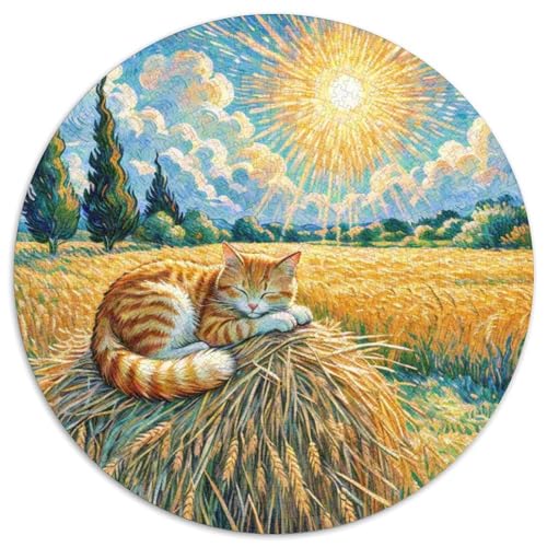 Cute Tieres 1000 Teile Puzzle Lively Tieres Rundes Erwachsene Entspannend & Herausfordernd Stressabbau-Spielzeug Lightweight& Portable 1000pcs (67.5x67.5cm) von MMDSFVIER