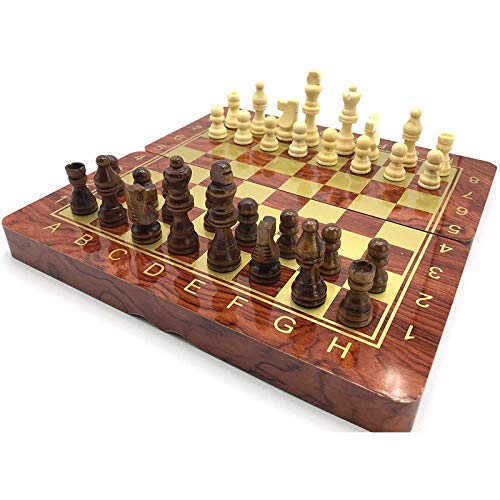 3 in 1 Portable Folding Wooden Set of Chess 39 X 39 cm Chess Intelligence Exchange Game Party von MMFGFDSAJKYGD