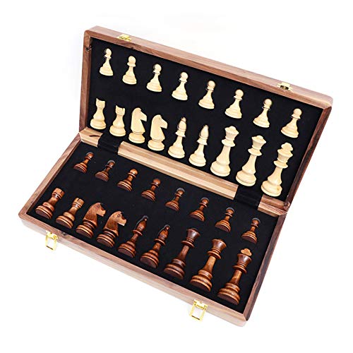 Hölzerner König Höhe 80 mm Schachfiguren Klappschachbrett mit Holzschachfiguren von MMFGFDSAJKYGD