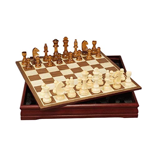 Reise Tragbares Schachset Schach Holzset Birke Stücke + Aufbewahrung Schachbrett für Erwachsene Studenten Reise Tragbares Schachset Schach Holzset Birke Stücke + Aufbewahrung Schachbrett für Erwachsene Studenten von MMFGFDSAJKYGD