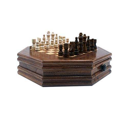 Schach-Set für Erwachsene und Kinder, großes Spielbrett aus Holz, Aufbewahrung für die handgefertigten Schachfiguren aus Holz, inklusive Geschenkbox Schach-Set für Erwachsene und Kinder, großes Spielbrett aus Holz, Aufbewahrung für die handgefertigten Schachfiguren aus Holz, inklusive Geschenkbox von MMFGFDSAJKYGD
