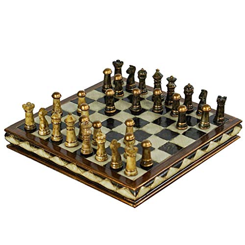 Schach Standard Schach Set Standard Schach Harz Retro Schach Set Desktop International Schach Home Decoration Travel Chess Geschenk für Schachliebhaber von MMFGFDSAJKYGD