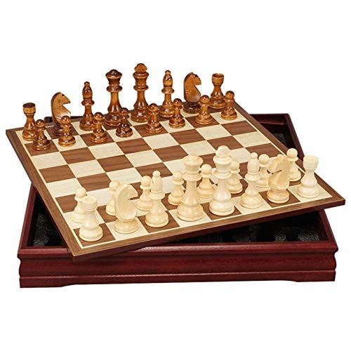 Schachbrett-Set Schachspiel Set Massivholz Kann Schachbrett Aufbewahren und Aufbewahren Schachbrett High-End Profi Holz Schach und Kartenspiel Set Traditionelle Spiele Schachbrett-Set Schachspiel Set Massivholz Kann Schachbrett Aufbewahren und Aufbewahren Schachbrett High-End Profi Holz Schach und Kartenspiel Set Traditionelle Spiele von MMFGFDSAJKYGD