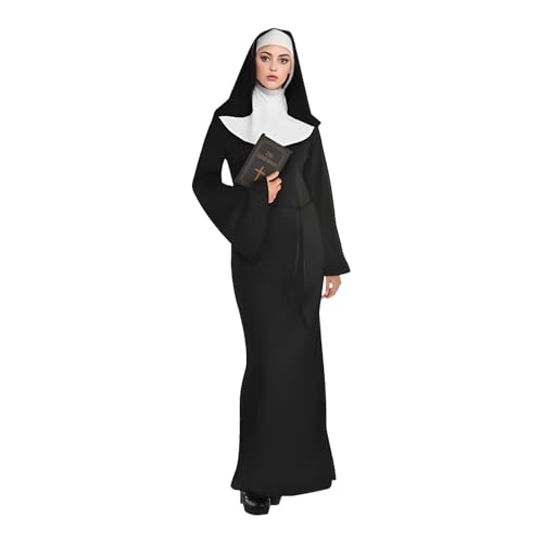 Nonnen-Kostüm für Erwachsene, Nonnen-Outfit für Damen, Halloween-Kostüm, klassisches Nonnen-Kostüm, Größe M Nonnen-Kostüm für Erwachsene, Nonnen-Outfit für Damen, Halloween-Kostüm, klassisches Nonnen-Kostüm, Größe M von MNPET