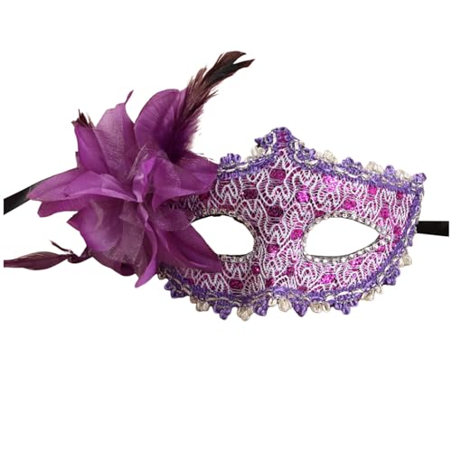 MNSWR Karneval Karneval Maske,Masken für Maskenball Venezianische Masken Kostüm Masken Ball Maske Aus Spitze,Damen Fashion Masken High-End Strass Leder Masken Lilie Seite plus Blume Ball Masken,Lila MNSWR Karneval Karneval Maske,Masken für Maskenball Venezianische Masken Kostüm Masken Ball Maske Aus Spitze,Damen Fashion Masken High-End Strass Leder Masken Lilie Seite plus Blume Ball Masken,Lila von MNSWR