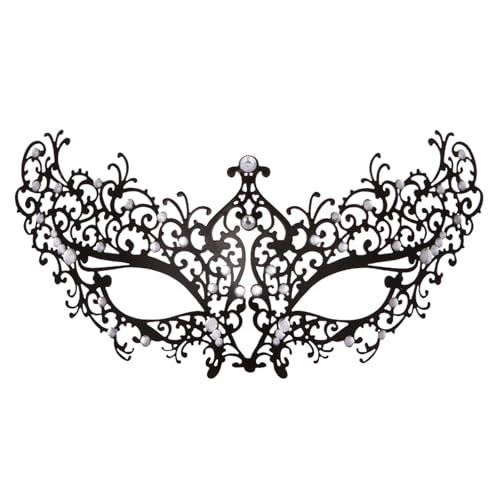 MNSWR Karneval Karnevalsmaske,Maskenball Deko Venezianische Masken Deko Pärchen Maske Masken Set,Venezianische High-End Metall mit Diamanten hohle Maske Eisenmasken für die Maskerade Party Requisiten, von MNSWR