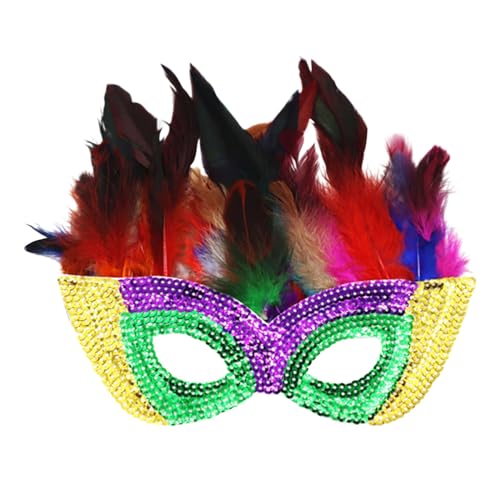 MNSWR Karneval Maskenball Masken,Maske für Maskenball Herren Venezianische Maske Damen Spitze Mehrfarbig Augenmaske,Maskerade Party Karneval neue Paillettenfedern Maske Dekoration,I MNSWR Karneval Maskenball Masken,Maske für Maskenball Herren Venezianische Maske Damen Spitze Mehrfarbig Augenmaske,Maskerade Party Karneval neue Paillettenfedern Maske Dekoration,I von MNSWR