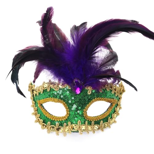 MNSWR Karneval Maskerade Ball Maske,Maskenball Maske Damen Venezianische Maskerade Maske Maskenballnmaske,Karneval Prom Party High-End Pailletten Federn und Diamanten Halbgesicht Maske Maske Makeup Kö MNSWR Karneval Maskerade Ball Maske,Maskenball Maske Damen Venezianische Maskerade Maske Maskenballnmaske,Karneval Prom Party High-End Pailletten Federn und Diamanten Halbgesicht Maske Maske Makeup Kö von MNSWR