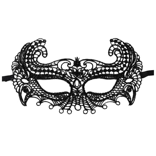 MNSWR Karneval Masquerade Mask,Paar Maskenball Maske Venezianische Karnevalsmaske Theatermaske,Damen Solid Lace Maske,Grau von MNSWR