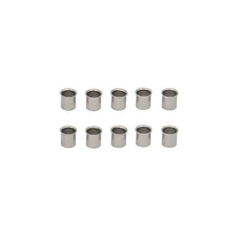 MNUHGYHD Hydraulische 3mm/4mm Metallrohrhülse Ölrohrschlauch Hoop for RC Bagger Bulldozer Anschluss Kobelco Kabolite K966 336 K970 Teile(10pcs 4mm Hoops) von MNUHGYHD