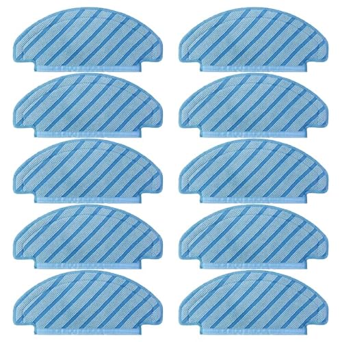 MNUHGYHD Waschbare Mopptücher for ECOVACS DEEBOT OZMO T8 Max T8 AIVI T9 MAX T9 AIVI Roboter-Staubsauger, Mopppads, Mopplappen, Ersatzteile(10pcs) von MNUHGYHD