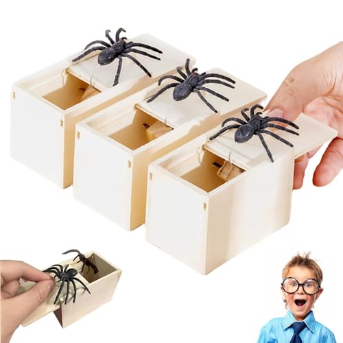 MOAZIFI 3 Stück Spider Prank Box, Scherzartikel Für Erwachsene Kinder, Lustige Überraschung Mit Spinne, Spinne In Box, Box Mit Spinne, Ideal Für Kinder Erwachsene Party Favors Gifts, Prank Artikel MOAZIFI 3 Stück Spider Prank Box, Scherzartikel Für Erwachsene Kinder, Lustige Überraschung Mit Spinne, Spinne In Box, Box Mit Spinne, Ideal Für Kinder Erwachsene Party Favors Gifts, Prank Artikel von MOAZIFI