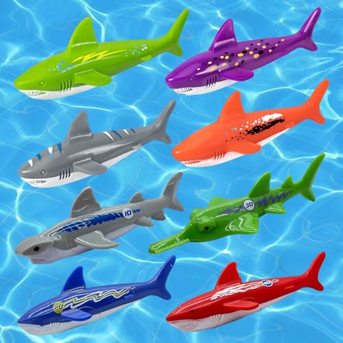 MOAZIFI 8 Stück Haipoolspielzeug Für Kinder, Kinder Pool Spielzeug Set, Poolpartys Und Tägliche Unterhaltung Verwendet, Sommer Poolparty Geschenk Für Jungen Und Mädchen MOAZIFI 8 Stück Haipoolspielzeug Für Kinder, Kinder Pool Spielzeug Set, Poolpartys Und Tägliche Unterhaltung Verwendet, Sommer Poolparty Geschenk Für Jungen Und Mädchen von MOAZIFI
