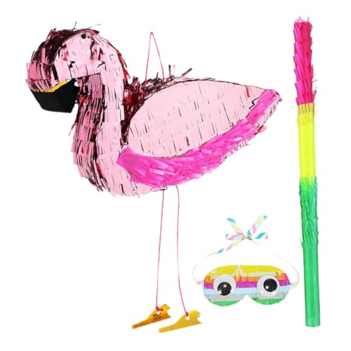 MOBUTOFU 1 Satz Flamingo Piñata für Kindergeburtstag Tropische Partydekoration mit Augenmaske und Schlagstock Rosa Luau Piñata für Unvergessliche Feiern und Spiele MOBUTOFU 1 Satz Flamingo Piñata für Kindergeburtstag Tropische Partydekoration mit Augenmaske und Schlagstock Rosa Luau Piñata für Unvergessliche Feiern und Spiele von MOBUTOFU