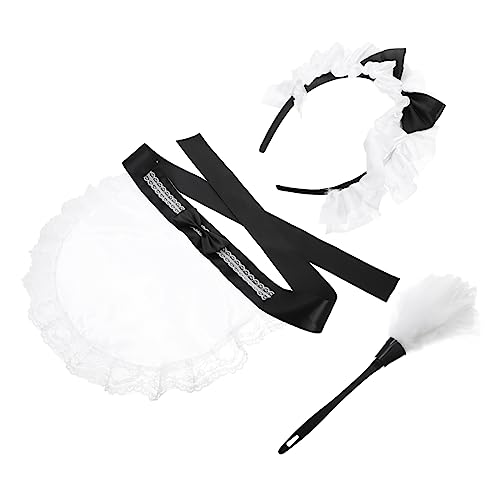 MOBUTOFU 1 Satz Maid Cosplay Kostümset Teiliges Zubehörset mit Schürze Haarschmuck und Staubwedel für Halloween Kostümpartys und Rollenspiele Einzigartige und Stilvolle Verkleidung für MOBUTOFU 1 Satz Maid Cosplay Kostümset Teiliges Zubehörset mit Schürze Haarschmuck und Staubwedel für Halloween Kostümpartys und Rollenspiele Einzigartige und Stilvolle Verkleidung für von MOBUTOFU