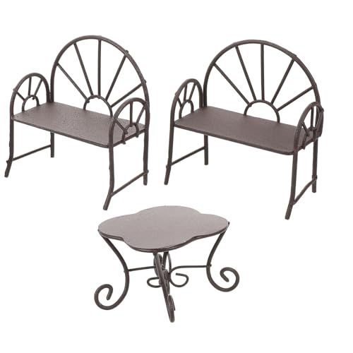 MOBUTOFU 1 Satz Mini Möbelset für Puppenhaus Rustikale Metallmöbel für Garten und Diorama Dekoration Tisch und Stühle Kreative Miniaturmöbel für Wohnräume für Feengärten MOBUTOFU 1 Satz Mini Möbelset für Puppenhaus Rustikale Metallmöbel für Garten und Diorama Dekoration Tisch und Stühle Kreative Miniaturmöbel für Wohnräume für Feengärten von MOBUTOFU