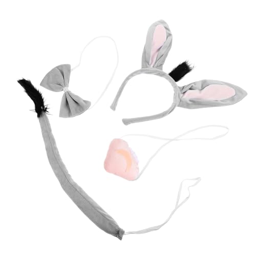 MOBUTOFU 1 Set Eselsohren Stirnband, Kindergartenkostüm, Cosplay, Tierkostüm, Halloweenkostüm Requisite, Halloween Tierkostüm, Eselkostüm, Kopfbedeckung, Esel Stirnband, Tierschwanz MOBUTOFU 1 Set Eselsohren Stirnband, Kindergartenkostüm, Cosplay, Tierkostüm, Halloweenkostüm Requisite, Halloween Tierkostüm, Eselkostüm, Kopfbedeckung, Esel Stirnband, Tierschwanz von MOBUTOFU