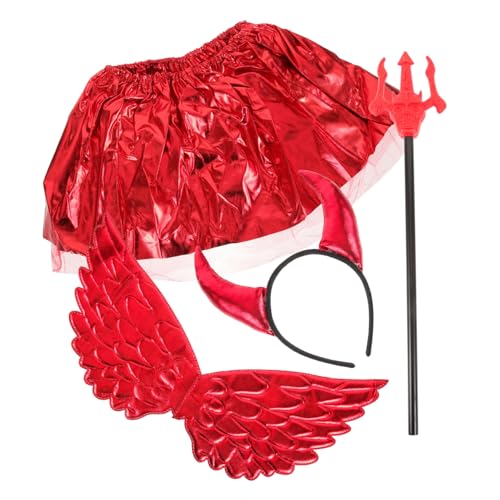 MOBUTOFU 1 Set Halloween Flügel Hörner Kopfschmuck Netzrock Halloween Kostüm Cosplay Kostüm Requisite Cosplay Teufel Requisite Halloween Teufel Teufel Stirnband Party Teufel Requisite MOBUTOFU 1 Set Halloween Flügel Hörner Kopfschmuck Netzrock Halloween Kostüm Cosplay Kostüm Requisite Cosplay Teufel Requisite Halloween Teufel Teufel Stirnband Party Teufel Requisite von MOBUTOFU