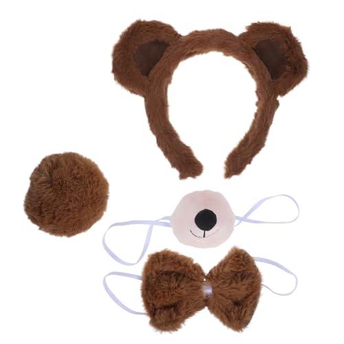 MOBUTOFU 1 Set Tierohr Stirnband, Bärenohr Stirnband Mit Fliege, Tierkostüm Zubehör, Bärenkostüm, Cosplay Stirnband, Tierkostüm Requisiten, Bärenohren Stirnband, Bärenohr Stirnband Mit MOBUTOFU 1 Set Tierohr Stirnband, Bärenohr Stirnband Mit Fliege, Tierkostüm Zubehör, Bärenkostüm, Cosplay Stirnband, Tierkostüm Requisiten, Bärenohren Stirnband, Bärenohr Stirnband Mit von MOBUTOFU