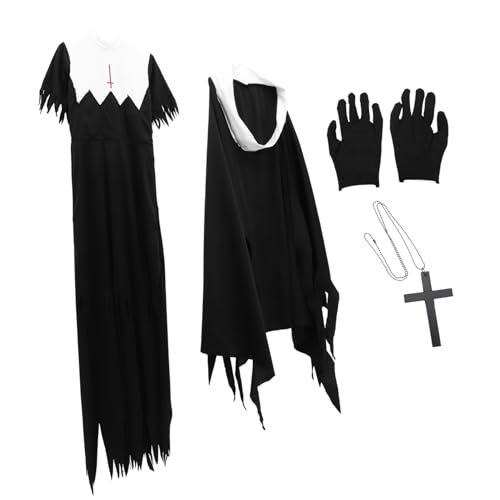 MOBUTOFU 1PC Halloween Zombie Nonne Kostü Für Erwachsene Gruselige Party Uniform Für Halloween Schauriges Verkleidungs Accessoire Für Kostümpartys Und Vampir Themenveranstaltungen MOBUTOFU 1PC Halloween Zombie Nonne Kostü Für Erwachsene Gruselige Party Uniform Für Halloween Schauriges Verkleidungs Accessoire Für Kostümpartys Und Vampir Themenveranstaltungen von MOBUTOFU