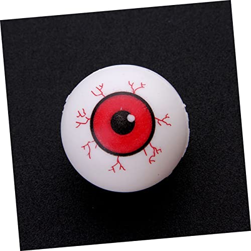 MOBUTOFU 10 Stück Teiliges Kunststoff Horror Eyeballs mit Roten Blutadern Realistische Halloween Deko Gruselige Fake Augen für Party Requisiten und Skelett Zubehör von MOBUTOFU