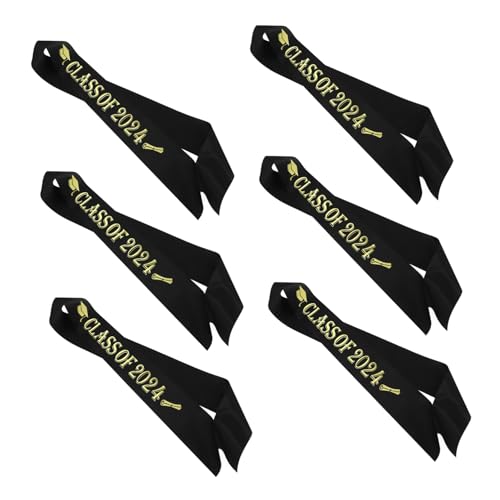 MOBUTOFU 12stücke Schwarze Abschluss-schärpen Mit Goldenen Buchstaben Für Graduierung Satin-dekoration Für Abschlussfeiern Und Feierliche Anlässe MOBUTOFU 12stücke Schwarze Abschluss-schärpen Mit Goldenen Buchstaben Für Graduierung Satin-dekoration Für Abschlussfeiern Und Feierliche Anlässe von MOBUTOFU