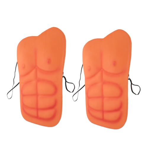 MOBUTOFU 2 Stück Fake Muscle Shirt für Männer Realistisches Muskelkostüm Leichtes Bequemes Cosplay mit Schnellem An Ausziehen Party Karneval requisite von MOBUTOFU