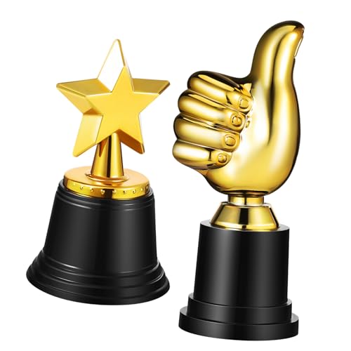 MOBUTOFU Set: 2 Stück Daumen-trophäen für Auszeichnungen Sport-wettkampftrophäen Glänzende Beschichtung. MOBUTOFU Set: 2 Stück Daumen-trophäen für Auszeichnungen Sport-wettkampftrophäen Glänzende Beschichtung. von MOBUTOFU