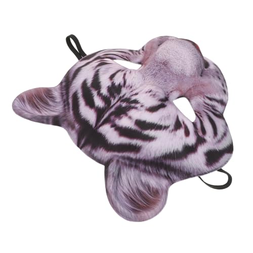 MOBUTOFU 2 Stück Tiger Halbgesicht Maske für Fasching und Karneval Atmungsaktive Tiermaske mit Realistischem Design Leichtes Cosplay Accessoire für Halloween Party und Maskenball von MOBUTOFU