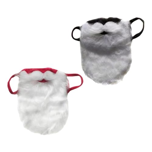 MOBUTOFU 2 Stücke Santa Claus Bart Gesichtsmaske Lustige Weihnachtsmann Bart Kostüm Santa Bart Zubehör MOBUTOFU 2 Stücke Santa Claus Bart Gesichtsmaske Lustige Weihnachtsmann Bart Kostüm Santa Bart Zubehör von MOBUTOFU