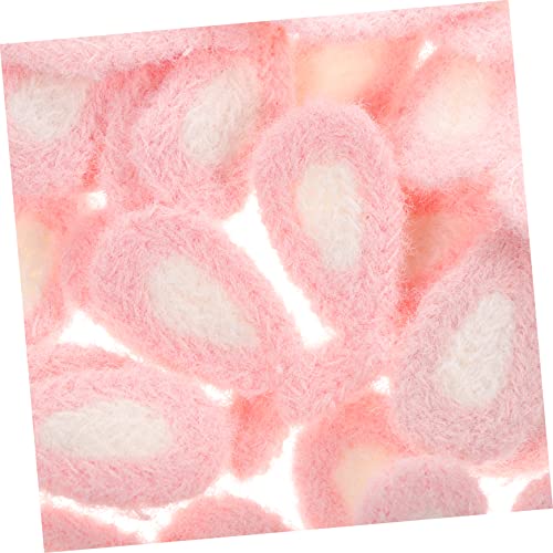 MOBUTOFU 20st Hasenohren Selber Machen Stöcke Für Kaninchen Tragen Verschönerung Häschen-haarspangen- Schnüffeln Katzenohren Kaninchenhasen Stickig Tiere Haustier Rosa Stoff von MOBUTOFU