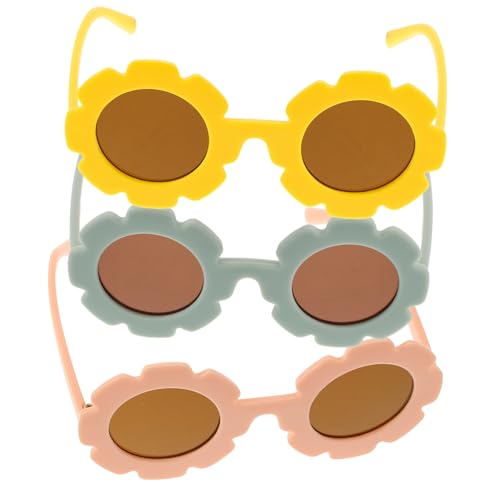 MOBUTOFU 3 Paare Sonnenblumen Sonnenbrille für Uv Lustige Praktische Dekoration für Partys Leicht Langlebig für Jedem Alter MOBUTOFU 3 Paare Sonnenblumen Sonnenbrille für Uv Lustige Praktische Dekoration für Partys Leicht Langlebig für Jedem Alter von MOBUTOFU