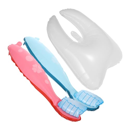 MOBUTOFU 3 Stück Teiliges Zahnbürsten-folienballon- Kreative Partydeko für Kindergeburtstage und Erste Milchzahnfeiern Leichtes Tragbares Design für Familienfeste Duschen von MOBUTOFU