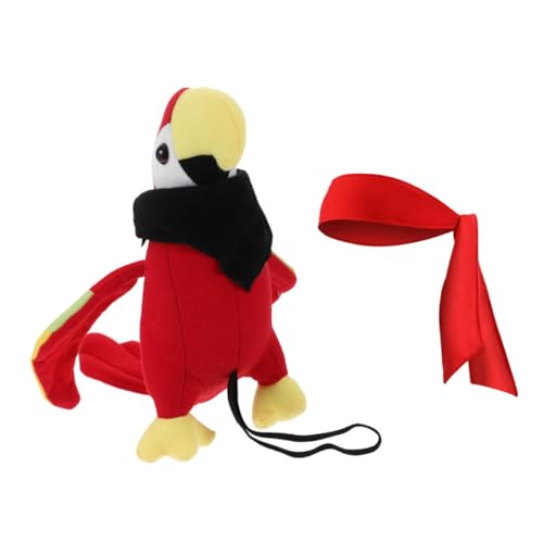 MOBUTOFU Piratenkostüm-zubehör-Set Ausgestopfter Papagei Auf Der Schulter Piraten-Bandana Für Rollenspiele MOBUTOFU Piratenkostüm-zubehör-Set Ausgestopfter Papagei Auf Der Schulter Piraten-Bandana Für Rollenspiele von MOBUTOFU