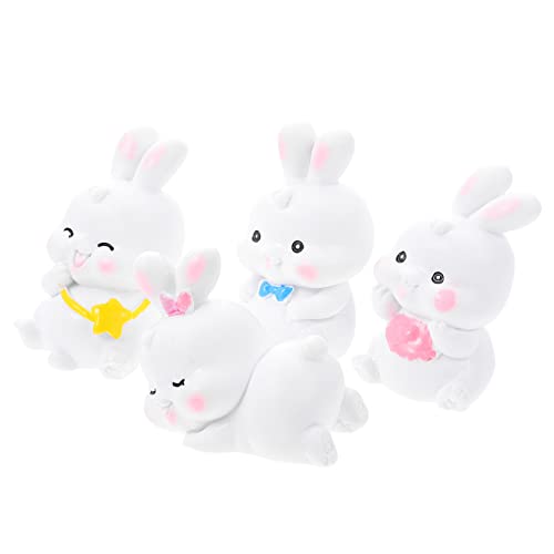 MOBUTOFU 4 Stück Mini Kaninchen Figuren Teiliges Bunny Deko Langlebigem Harz für Garten und Tischdekoration Feiertage MOBUTOFU 4 Stück Mini Kaninchen Figuren Teiliges Bunny Deko Langlebigem Harz für Garten und Tischdekoration Feiertage von MOBUTOFU