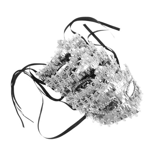 MOBUTOFU 5 Stück Glänzende Masquerade Halbgesichtsmaske für Damen Passend Halloween Party und Karnevalsmasken für Kostümfeste Hochzeiten und Prom Veranstaltungen von MOBUTOFU