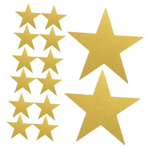MOBUTOFU 80 Stück Teiliges Stern Dekor aus Schimmerndem Glitzerpapier Vielseitige DIY Bastelsterne für Schul Blackboards Pinnwände und Kreative Partydekorationen Langlebig Farbbeständig von MOBUTOFU