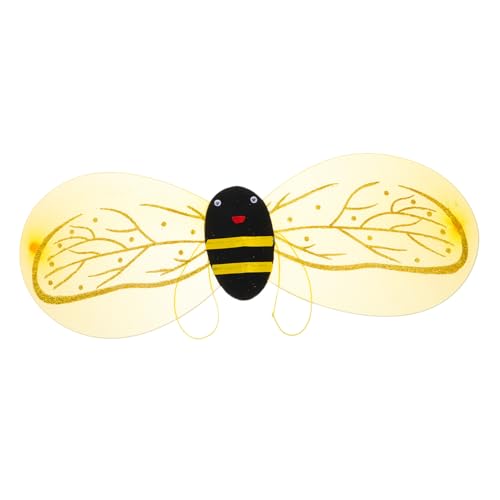 MOBUTOFU Bienen Kostüm Flügel für Kleinkinder Bunte Sorgfältig Gefertigte Bienenflügel als Verkleidungszubehör für Kinderfest Bühnenauftritte und Karneval Einzigartiges Design für MOBUTOFU Bienen Kostüm Flügel für Kleinkinder Bunte Sorgfältig Gefertigte Bienenflügel als Verkleidungszubehör für Kinderfest Bühnenauftritte und Karneval Einzigartiges Design für von MOBUTOFU