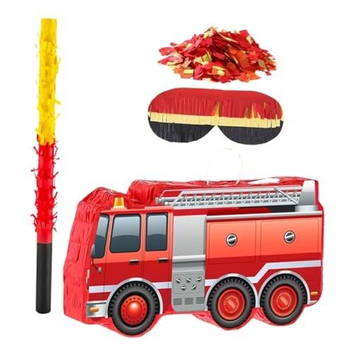 MOBUTOFU Feuerwehrwagen -pina -turm Lustiges Piñata- Feuerwehrauto Dekoration Feuerwehrauto-partygeschenk Feuerwehrmann-partydekoration Geburtstagsfeier Piñata Papier Rot MOBUTOFU Feuerwehrwagen -pina -turm Lustiges Piñata- Feuerwehrauto Dekoration Feuerwehrauto-partygeschenk Feuerwehrmann-partydekoration Geburtstagsfeier Piñata Papier Rot von MOBUTOFU