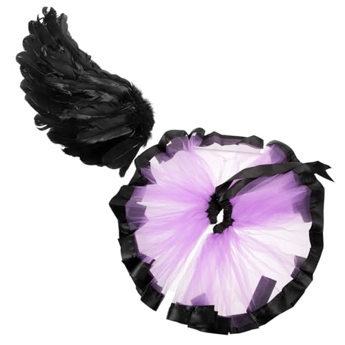 MOBUTOFU Halloween Cosplay Kostüm Set Für Verkleidung Mit Flügeln Rock Ideales Zubehör Für Partys Kostümpartys Halloween Feierlichkeiten Vielseitig Kombinierbar MOBUTOFU Halloween Cosplay Kostüm Set Für Verkleidung Mit Flügeln Rock Ideales Zubehör Für Partys Kostümpartys Halloween Feierlichkeiten Vielseitig Kombinierbar von MOBUTOFU