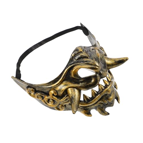 MOBUTOFU Halloween Dämonen Samurai Maske Unisex Cosplay Maske für Männer Frauen Halloween Karneval Theateraufführungen Strapazierfähige Atmungsaktive Materialien Lebendige Farben für von MOBUTOFU