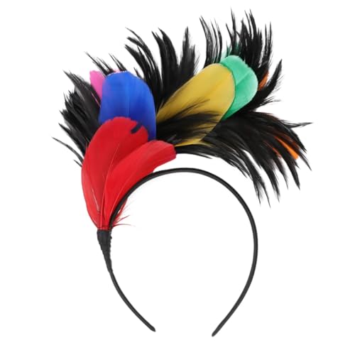MOBUTOFU Halloween Haarreif mit Schwarzen Federn Leichter Fascinator Kopfschmuck für Damen Elegantes Stirnband als Kostüm Accessoire für Masquerade Tee Party Hochzeit und von MOBUTOFU